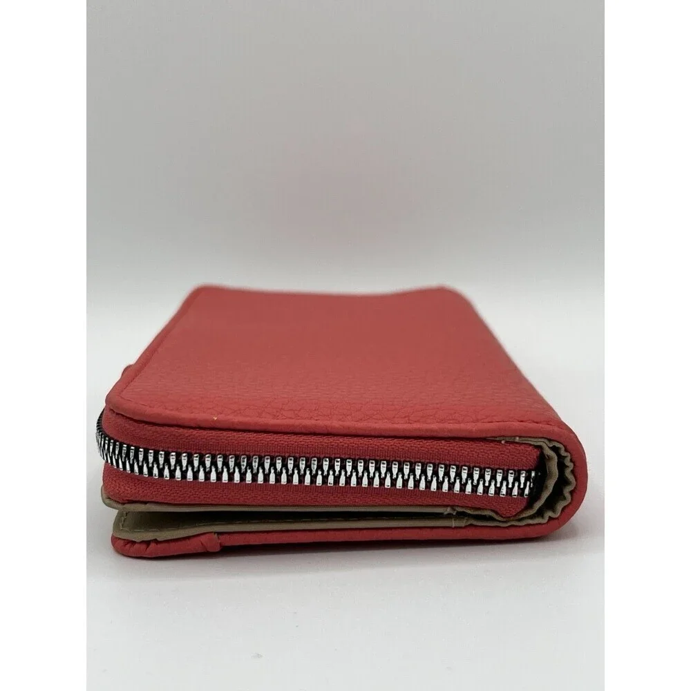 “Rosetti Red Zip Around Wallet Women’s Faux Leather Clutch Organizer”